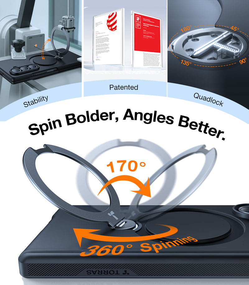 【Galaxy Z Fold 7】TORRAS Ostand Spin  Magsafe Phone Protective Case