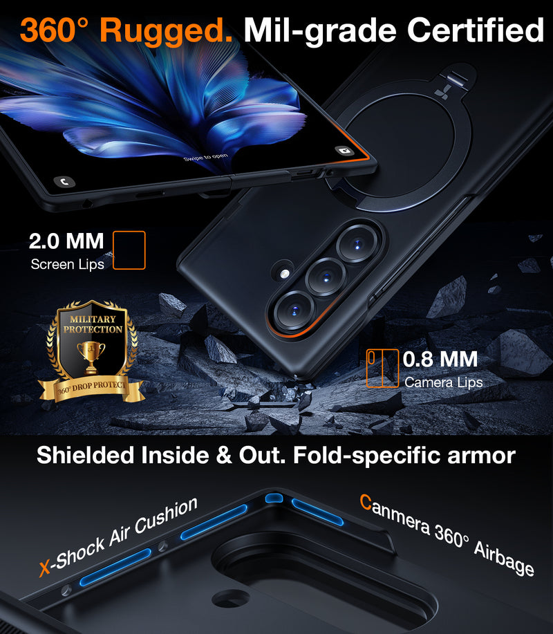 【Galaxy Z Fold 7】TORRAS Ostand Spin  Magsafe Phone Protective Case