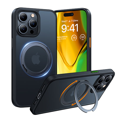 【最新 iPhone 15 系列手機殼】TORRAS iPhone 15 系列 UPRO Ostand Magsafe 360° 旋轉磁吸手機保護殼