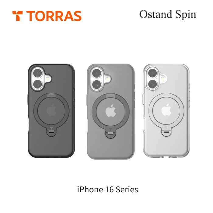 【iPhone 16 Series】TORRAS iPhone Case 16 UPRO Ostand Spin 手